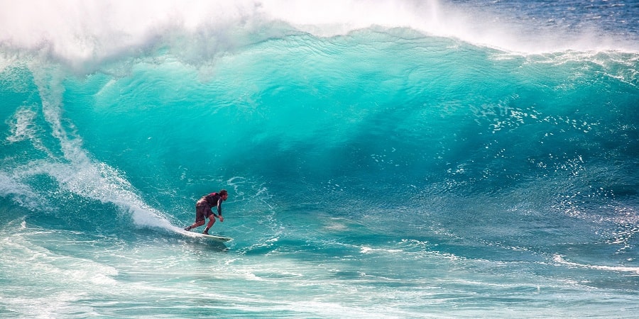 surf con onda alta